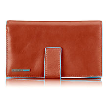 Load image into Gallery viewer, Blue Square - Women’s 3/4 Length Wallet with Coin Case and Credit Cards (5884421406884) (5942562717860)