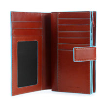 Load image into Gallery viewer, Blue Square - Women’s 3/4 Length Wallet with Coin Case and Credit Cards (5884421406884) (5942562717860)