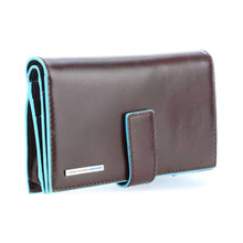Load image into Gallery viewer, Blue Square - Women’s 3/4 Length Wallet with Coin Case and Credit Cards (5884421406884) (5942562717860)