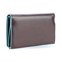 Load image into Gallery viewer, Blue Square - Women’s 3/4 Length Wallet with Coin Case and Credit Cards (5884421406884) (5942562717860)