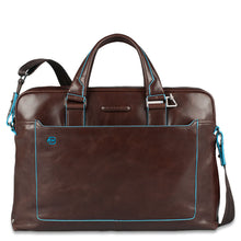 Load image into Gallery viewer, Piquadro Computer portfolio briefcase with iPad® compartment Blue Square (5884337750180)
