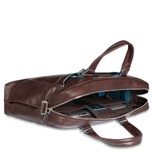 Load image into Gallery viewer, Piquadro Computer portfolio briefcase with iPad® compartment Blue Square (5884337750180)