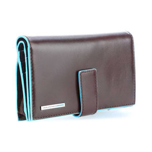 Blue Square - Women’s 3/4 Length Wallet with Coin Case and Credit Cards (5884421406884) (5942562717860)