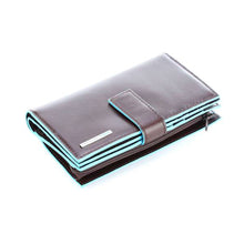 Load image into Gallery viewer, Blue Square - Women’s 3/4 Length Wallet with Coin Case and Credit Cards (5884421406884) (5942562717860)

